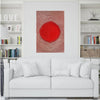 Abstract RED Wall Art Decor Peel & Stick Removable Repositionable Frameable Home Decor Gift