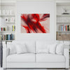 Abstract RED SPLASH Wall Art Decor Peel & Stick Removable Repositionable Frameable Home Decor Gift