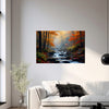 Landscape STREAM IN THE FALL Original Wall Art Decor Peel & Stick Affordable Long Lasting Home Design Gift
