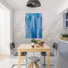 Abstract BLUE CITY Wall Art Decor Peel & Stick Removable Repositionable Frameable Home Decor Gift
