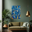 BLUE ORANGE Cubism Original Wall Art Decor Blue Beauty Design Home Affordable Long Lasting Gift