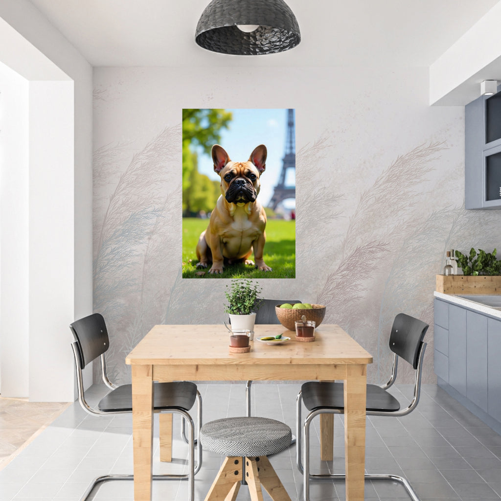 FRENCH BULLDOG Wall Art Decor Peel & Stick Removable Repositionable Frameable Home Decor Gift