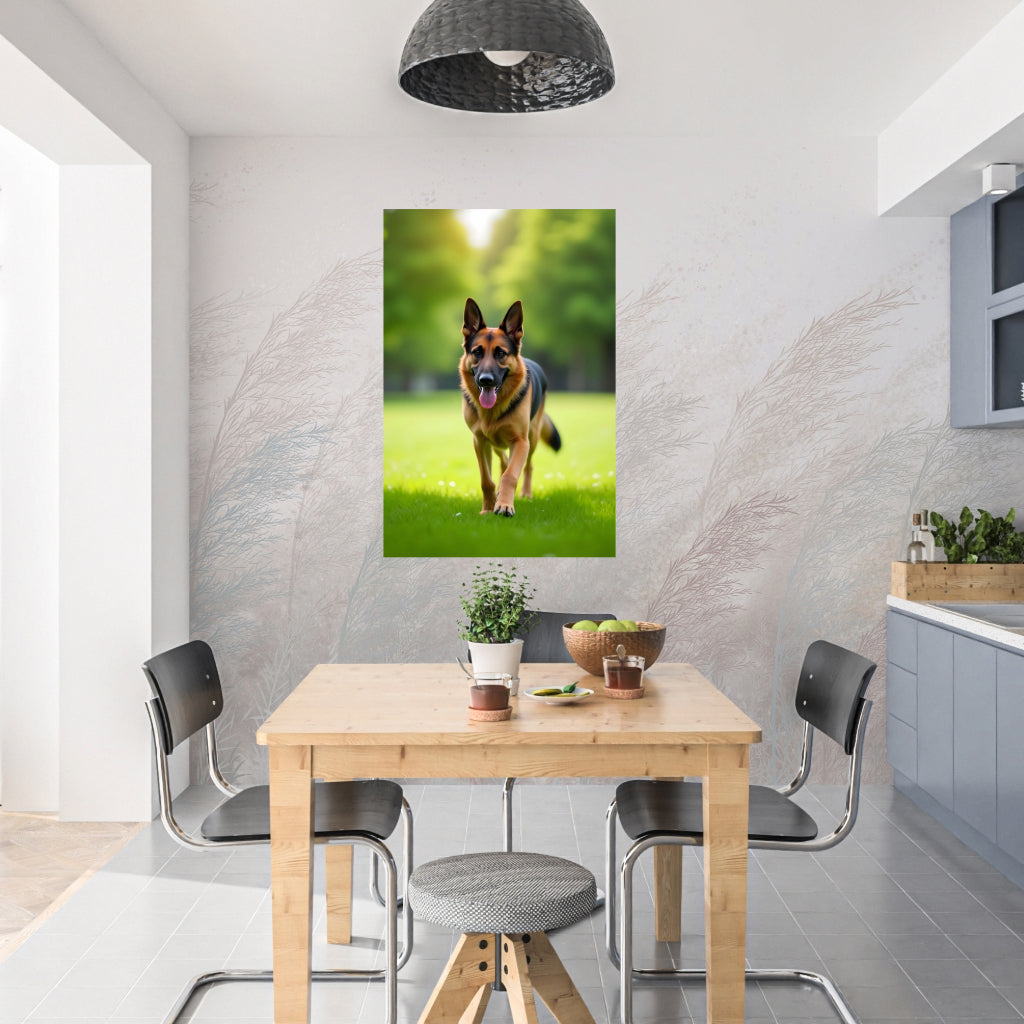 GERMAN SHEPHERD Wall Art Decor Peel & Stick Removable Repositionable Frameable Home Decor Gift