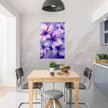 PURPLE FLOWERS Wall Art Decor Peel & Stick Removable Repositionable Frameable Home Decor Gift