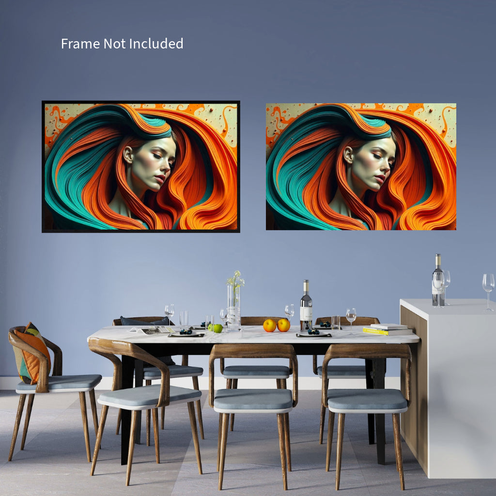 MYSTERIOUS Original Wall Art Decor Portrait Collection Peel & Stick Affordable Long Lasting Home Design Gift