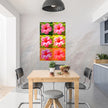Flower NIGHT HIBISCUS Wall Art Decor Peel & Stick Removable Repositionable Frameable Home Decor Gift