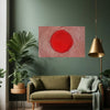 Abstract RED Wall Art Decor Peel & Stick Removable Repositionable Frameable Home Decor Gift