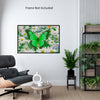 GREEN BUTTERFLY Original Wall Art Decor Peel & Stick Affordable Long Lasting Home Design Gift