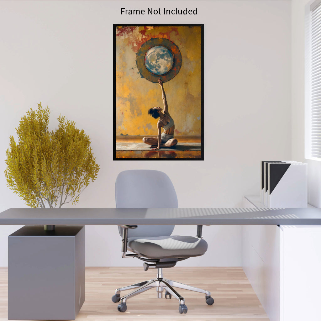 IN TOUCH WITH THE WORLD Original Wall Art Decor Blue Beauty Design Home Affordable Long Lasting Gift