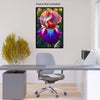 Flower BEARDED IRIS Wall Art Decor Peel & Stick Removable Repositionable Frameable Home Decor Gift