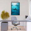 SHARKS Wall Art Decor Peel & Stick Removable Repositionable Frameable Home Decor Gift