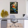 PARROT Wall Art Decor Peel & Stick Removable Repositionable Frameable Home Decor Gift