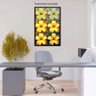 Flower PLUMERIA FRANGIPANI Wall Art Decor Peel & Stick Removable Repositionable Frameable Home Decor Gift