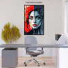 Abstract Portrait WHO AM I Wall Art Decor Peel & Stick Removable Repositionable Frameable Home Decor Gift