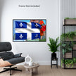 QUEBEC FLAG Original Wall Art Decor Flag Collection Peel & Stick Affordable Long Lasting Home Design Gift