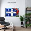 QUEBEC FLAG Original Wall Art Decor Flag Collection Peel & Stick Affordable Long Lasting Home Design Gift
