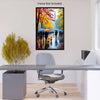 WALK IN THE PARK Original Wall Art Decor Blue Beauty Design Home Affordable Long Lasting Gift