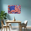 AMERICAN USA FLAG #2 Original Wall Art Decor Flag Collection Peel & Stick Affordable Long Lasting Home Design Gift