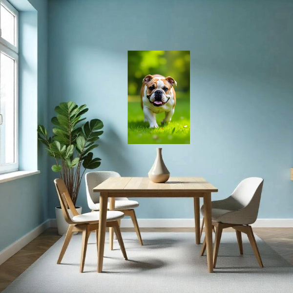 BULLDOG Wall Art Decor Peel & Stick Removable Repositionable Frameable Home Decor Gift