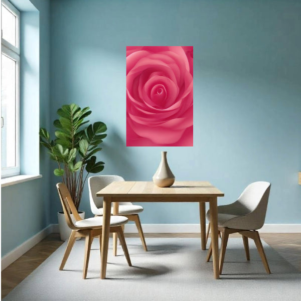 ROSE Wall Art Decor Peel & Stick Removable Repositionable Frameable Home Decor Gift