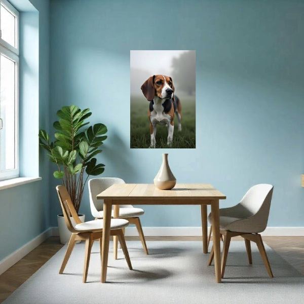 BEAGLE Wall Art Decor Peel & Stick Removable Repositionable Frameable Home Decor Gift