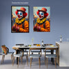 CLOWN AT THE FAIR Portrait  Original Wall Art Decor Beauty Design Home Affordable Long Lasting Gift