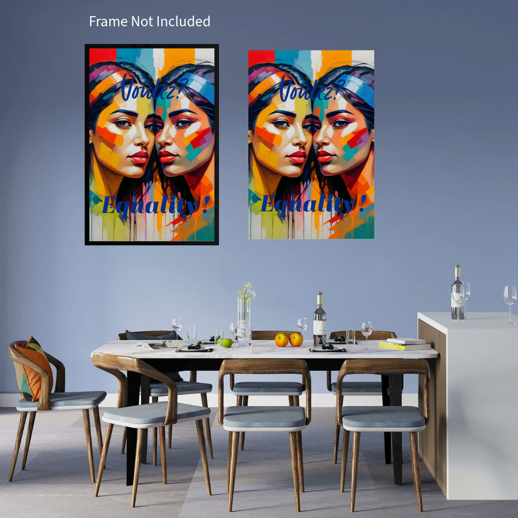 VOULEZ EQUALITY Portrait  Original Wall Art Decor Beauty Design Home Affordable Long Lasting Gift
