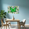 GREEN BUTTERFLY Original Wall Art Decor Peel & Stick Affordable Long Lasting Home Design Gift