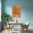 Abstract ORANGE Wall Art Decor Peel & Stick Removable Repositionable Frameable Home Decor Gift