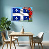 QUEBEC FLAG Original Wall Art Decor Flag Collection Peel & Stick Affordable Long Lasting Home Design Gift