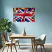 UK FLAG Original Wall Art Decor Flag Collection Peel & Stick Affordable Long Lasting Home Design Gift