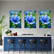 BLUE CORNFLOWER Wall Art Decor Peel & Stick Removable Repositionable Frameable Home Decor Gift