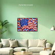 AMERICAN USA FLAG #2 Original Wall Art Decor Flag Collection Peel & Stick Affordable Long Lasting Home Design Gift