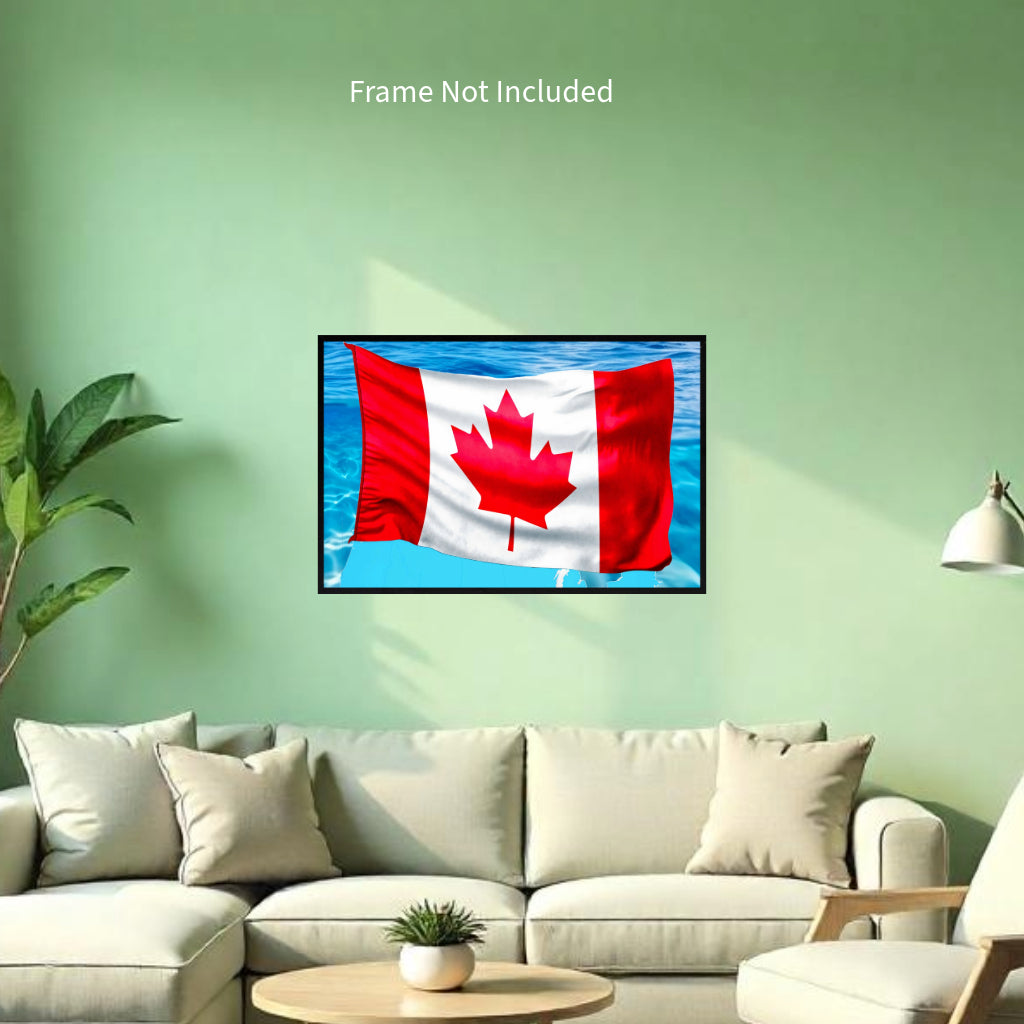 CANADIAN FLAG Original Wall Art Decor Flag Collection Peel & Stick Affordable Long Lasting Home Design Gift