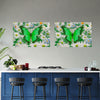 GREEN BUTTERFLY Original Wall Art Decor Peel & Stick Affordable Long Lasting Home Design Gift