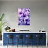 PURPLE FLOWERS Wall Art Decor Peel & Stick Removable Repositionable Frameable Home Decor Gift