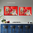 LOVE TIGERS Original Wall Art Decor Love Collection Peel & Stick Affordable Long Lasting Home Design Gift