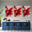 Abstract RED SPLASH Wall Art Decor Peel & Stick Removable Repositionable Frameable Home Decor Gift