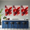 Abstract RED SPLASH Wall Art Decor Peel & Stick Removable Repositionable Frameable Home Decor Gift