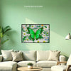GREEN BUTTERFLY Original Wall Art Decor Peel & Stick Affordable Long Lasting Home Design Gift