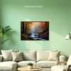 Landscape STREAM IN THE FALL Original Wall Art Decor Peel & Stick Affordable Long Lasting Home Design Gift