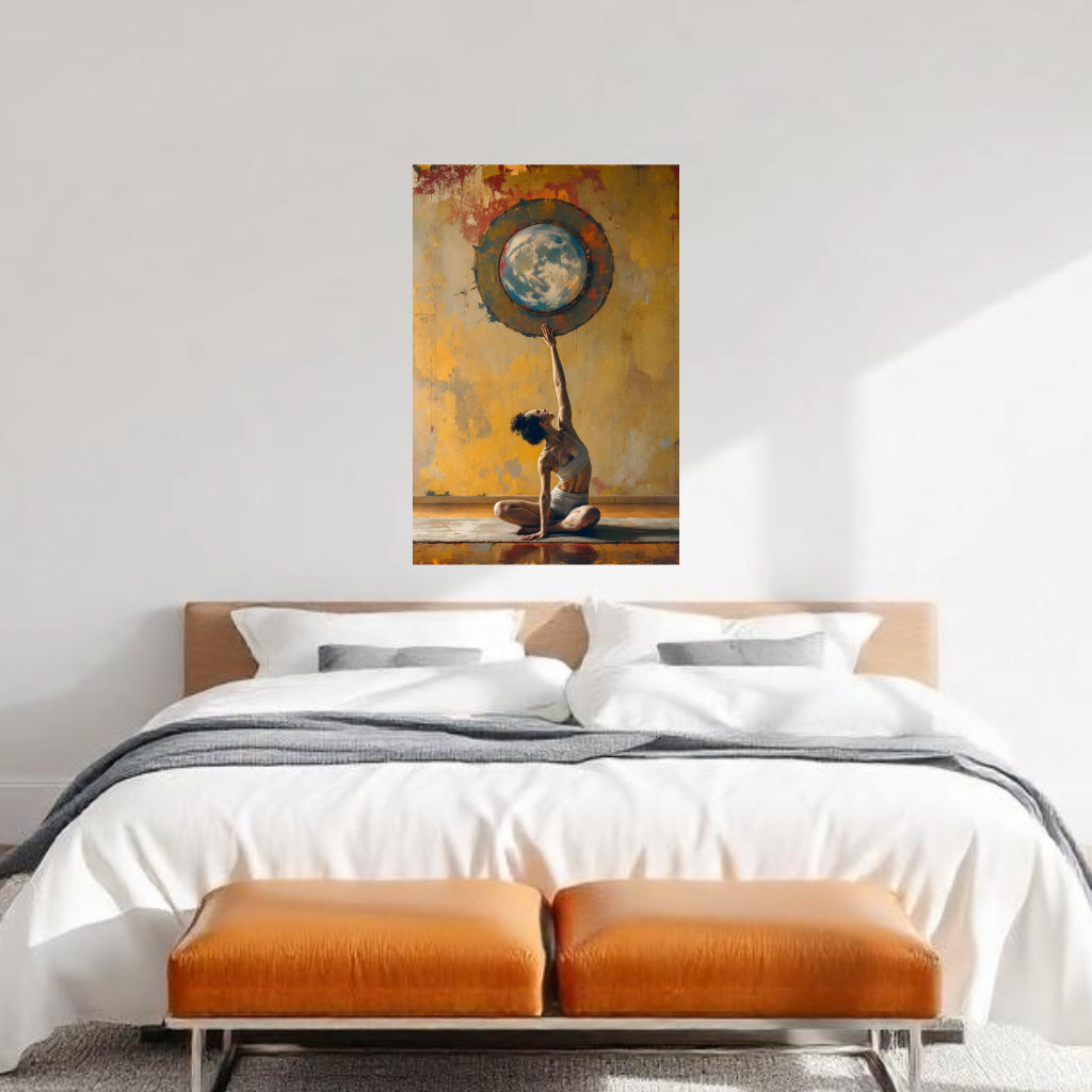 IN TOUCH WITH THE WORLD Original Wall Art Decor Blue Beauty Design Home Affordable Long Lasting Gift