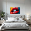 Pop Art LIPS Wall Art Decor Peel & Stick Removable Repositionable Frameable Affordable Home Decor Gift