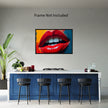 Pop Art LIPS Wall Art Decor Peel & Stick Removable Repositionable Frameable Affordable Home Decor Gift