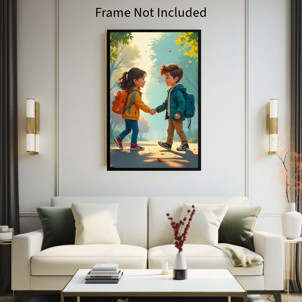 FRIENDS  Wall Art - Peel & Stick, Removable, Repositionable, Frameable Home Decor