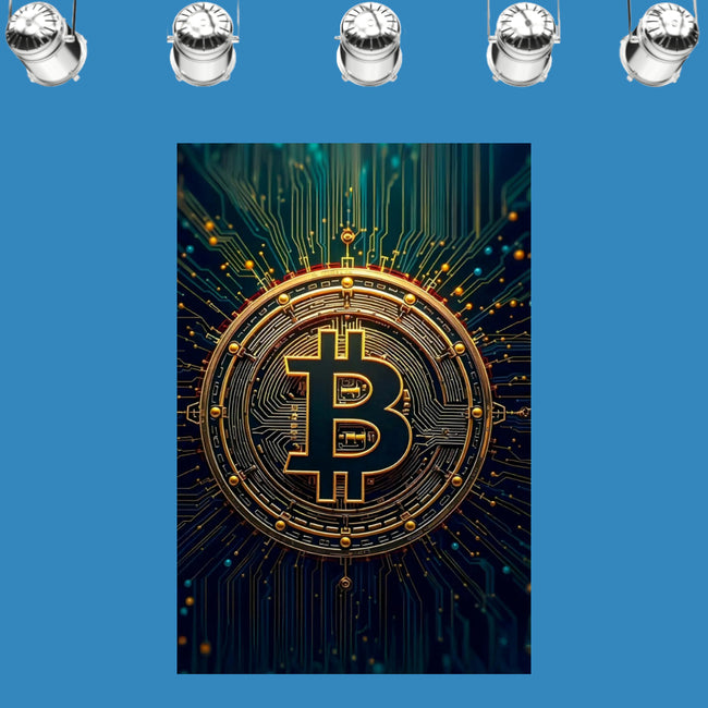 BITCOIN Wall Art Decor Peel & Stick Removable Repositionable Frameable Home Decor Gift