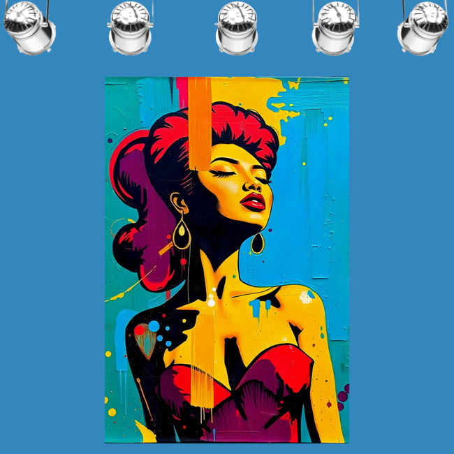 POP ART PORTRAIT No 9 Wall Art Decor Peel & Stick Removable Repositionable Frameable Home Decor Gift