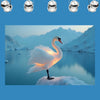 Wall Art Decor Peel & Stick Removable Repositionable Decal SWAN Affordable Home Decor Gift