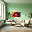 Pop Art LIPS Wall Art Decor Peel & Stick Removable Repositionable Frameable Affordable Home Decor Gift