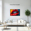 Pop Art LIPS Wall Art Decor Peel & Stick Removable Repositionable Frameable Affordable Home Decor Gift